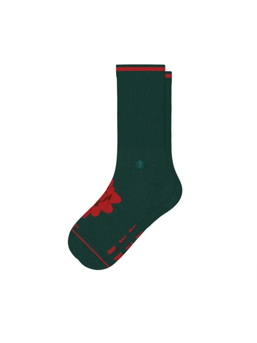 Shineaty Super Stupid Soft Crew Socks The Bow On Top Green L NWT IN PKG
